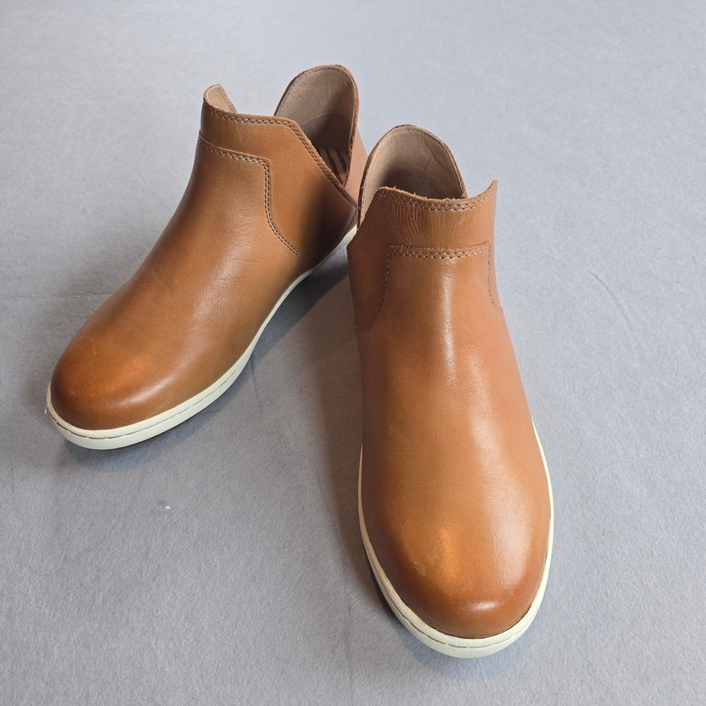 Taos Unity Tan Leather Ankle Boots Cutout Comfort Booties UTY-14058 Womens 8